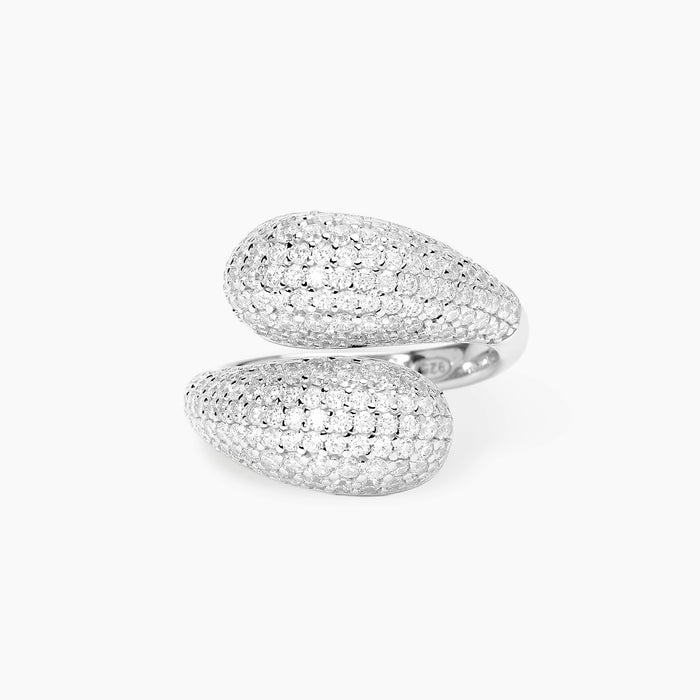 MABINA - Anello in argento con pavé di zirconi bianchi