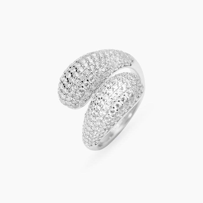 MABINA - Anello in argento con pavé di zirconi bianchi