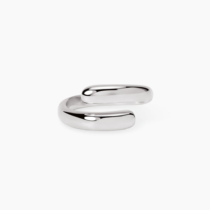 MABINA - Anello regolabile in argento rodiato