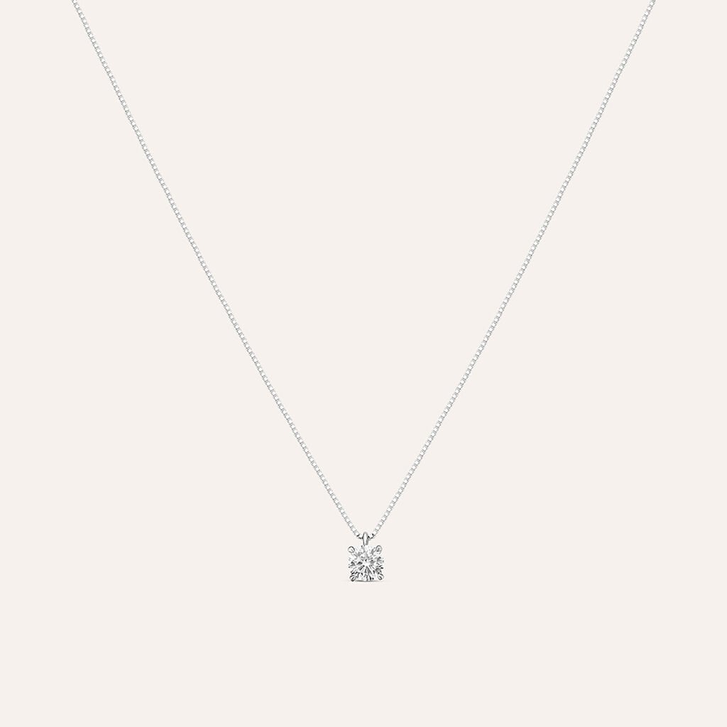 STROILI ORO - Collana Punto Luce Claire Oro 9Kt Bianco Cubic Zirconia