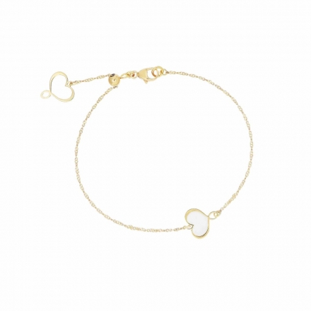 MAMAN - Bracciale bianco cuore