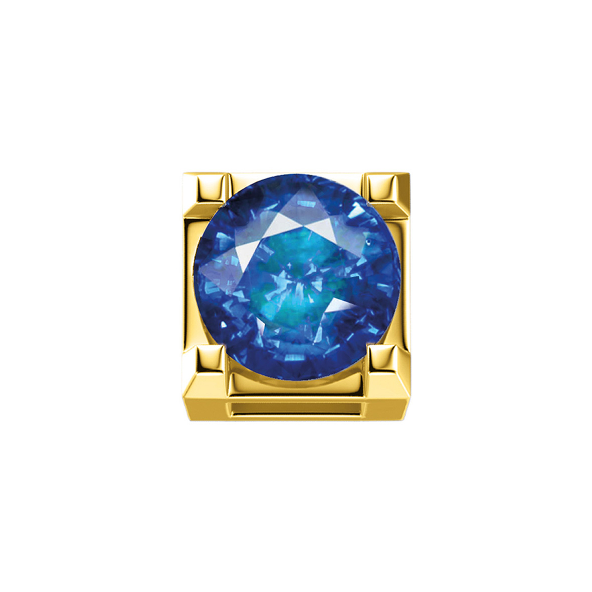 ELEMENTS - Griffe 0,05 ct in oro giallo e zaffiro