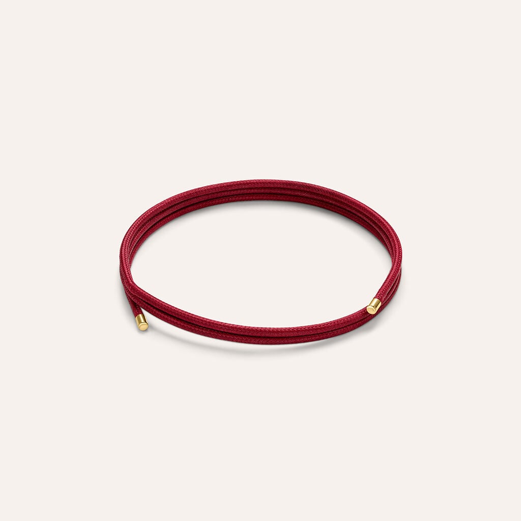 STROILI ORO - Choker Magnetico Cordino Burgundy e Acciaio Dorato