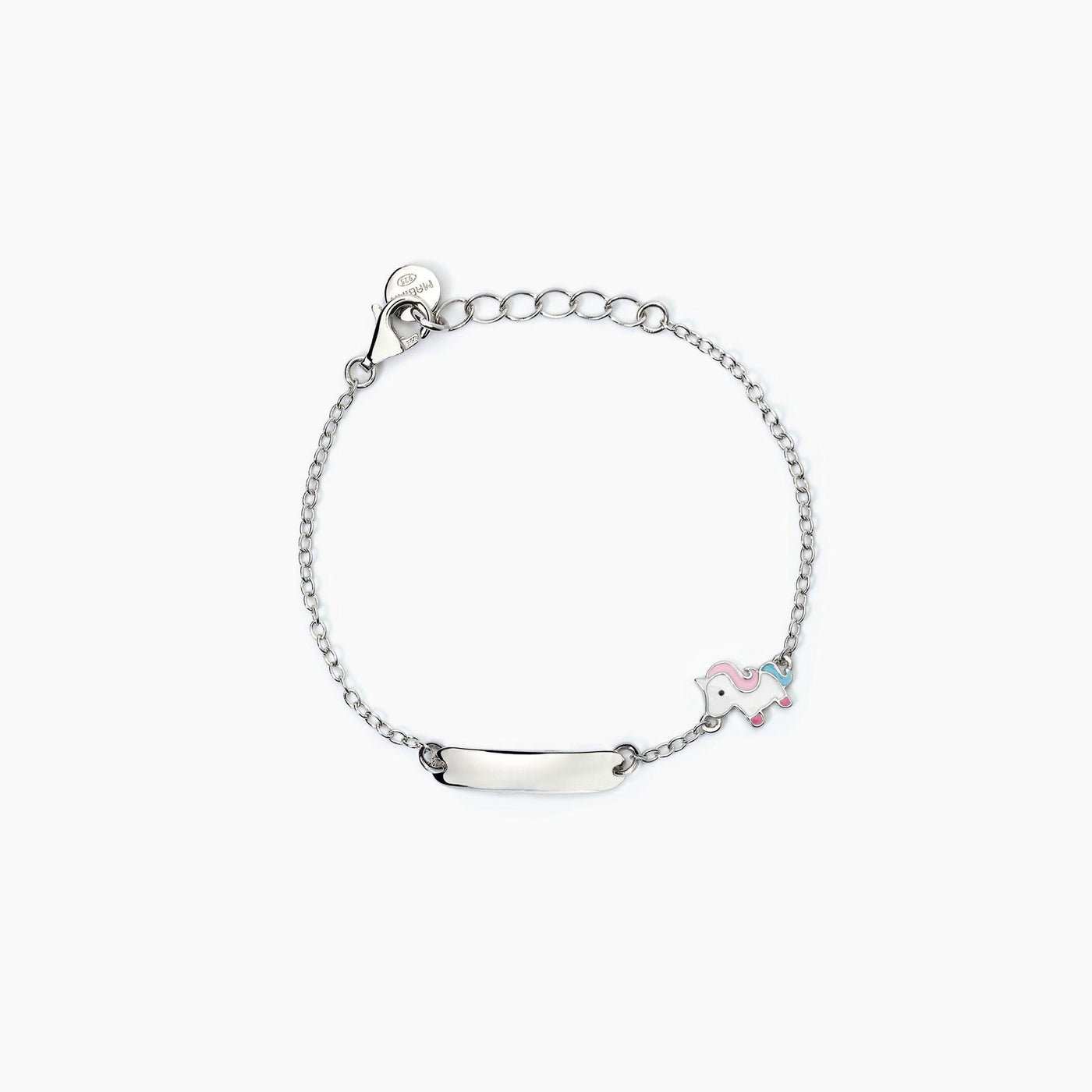 MABINA - Bracciale personalizzabile in argento con unicorno