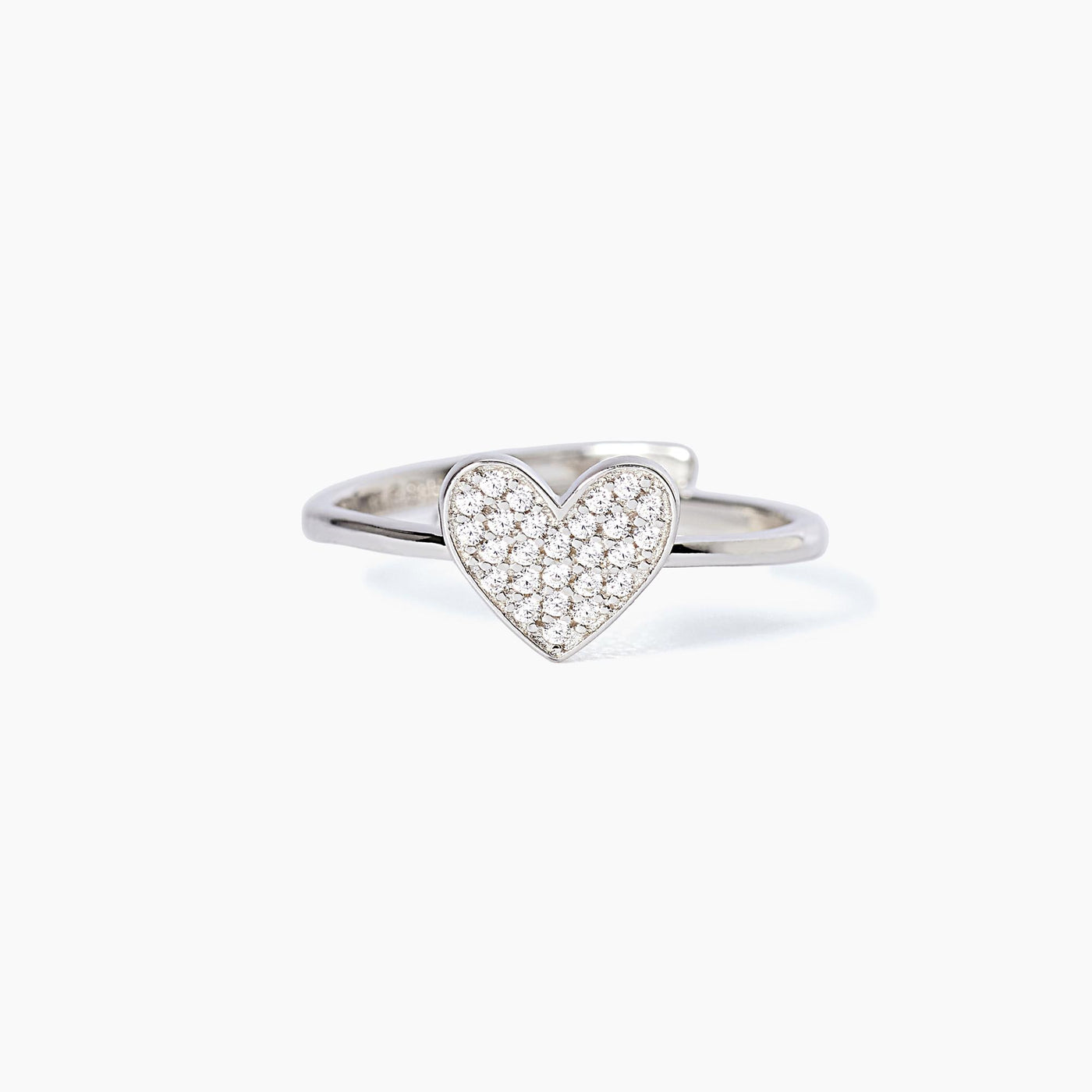 MABINA - Anello con cuore in pavé di zirconi
