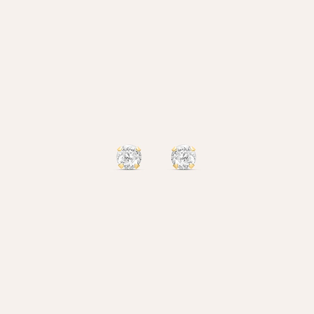 STROILI ORO - Orecchini Lobo Punto Luce Bon Ton Oro 9Kt Giallo Cubic Zirconia
