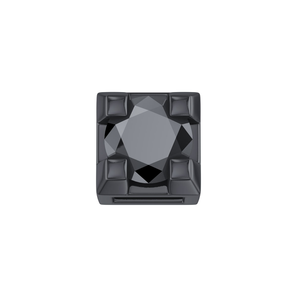 ELEMENTS - Griffe 0,02 ct in oro brunito e diamante nero