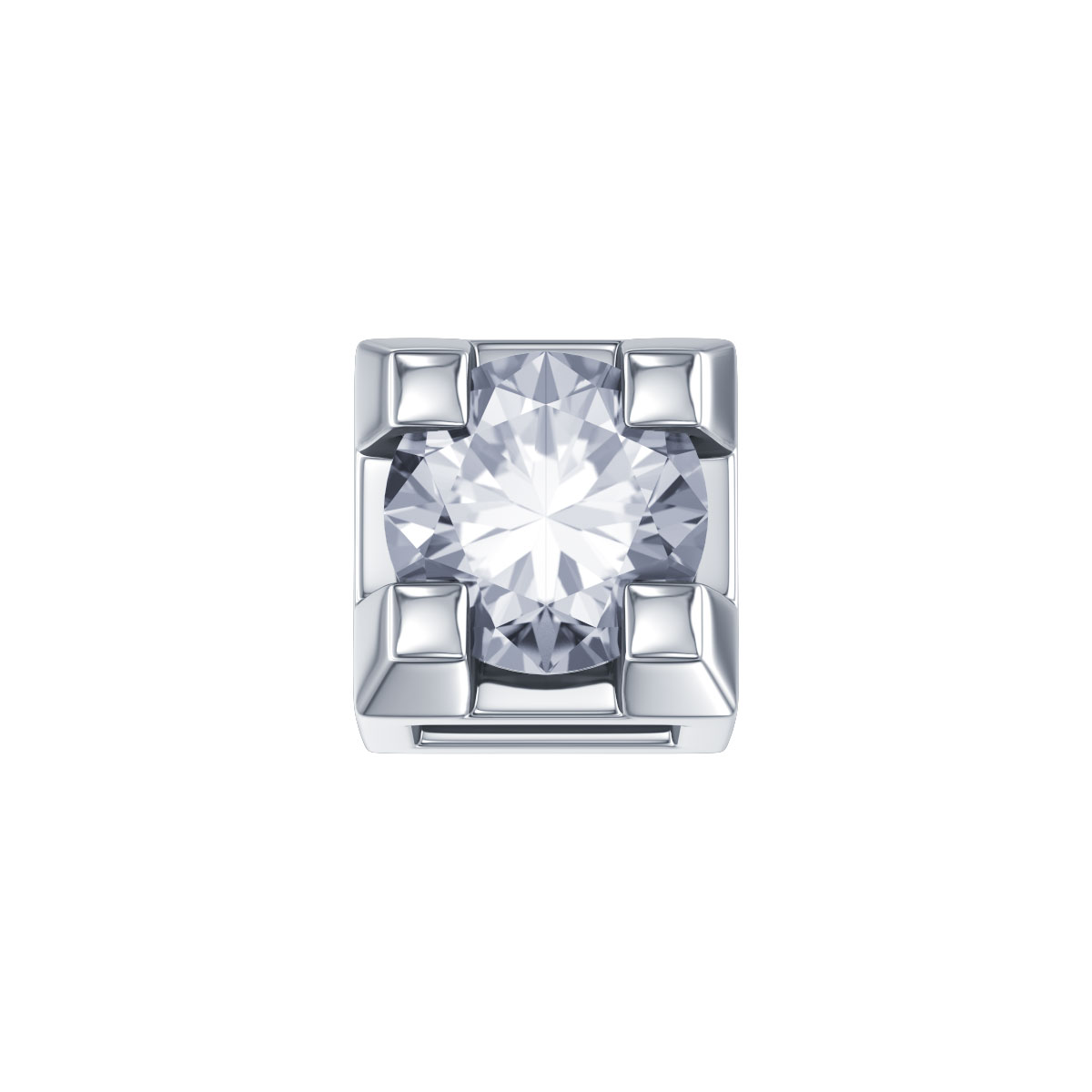 ELEMENTS - Griffe 0,02 ct in oro bianco e diamante