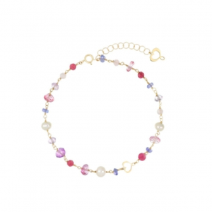 MAMAN ET SOPHIE - Girocollo 18 Kt nuvole rosa