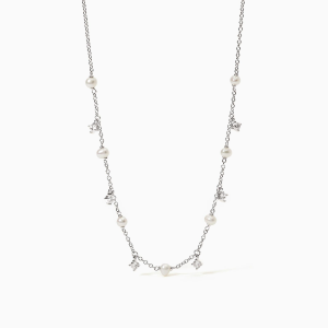 MABINA - Girocollo in argento con perle coltivate e zirconi