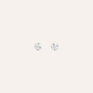 STROILI ORO - Orecchini Lobo Punto Luce Bon Ton Oro 9Kt Bianco Cubic Zirconia