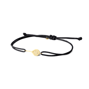 GINGER - BRACCIALE RACCHETTA SU CORDINO NERO