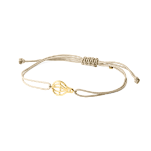 GINGER - BRACCIALE IN ORO MONGOLFIERA CORDINO BEIGE